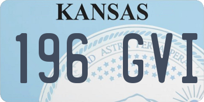 KS license plate 196GVI