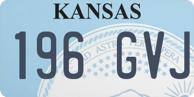 KS license plate 196GVJ