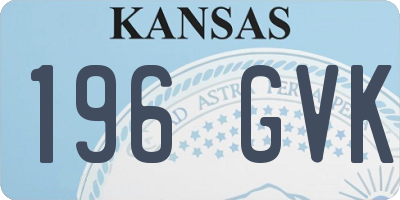 KS license plate 196GVK