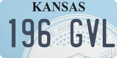 KS license plate 196GVL