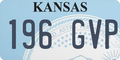 KS license plate 196GVP