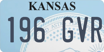 KS license plate 196GVR