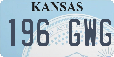 KS license plate 196GWG