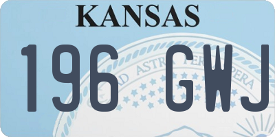 KS license plate 196GWJ