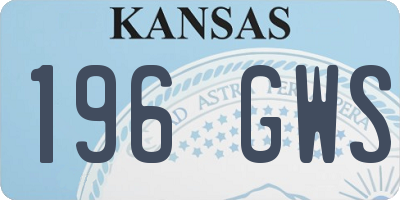 KS license plate 196GWS