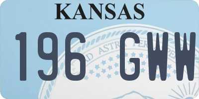 KS license plate 196GWW