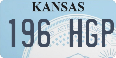 KS license plate 196HGP