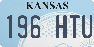 KS license plate 196HTU