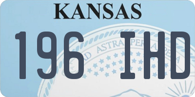 KS license plate 196IHD