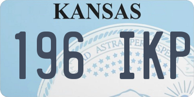 KS license plate 196IKP