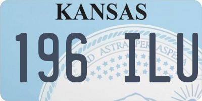 KS license plate 196ILU