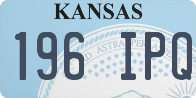 KS license plate 196IPQ