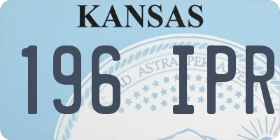 KS license plate 196IPR