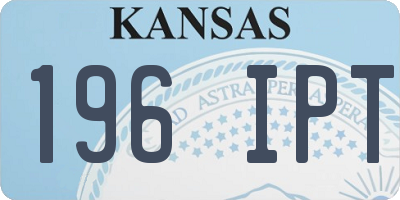 KS license plate 196IPT