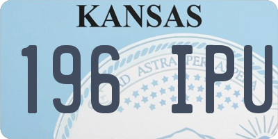 KS license plate 196IPU