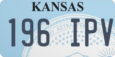 KS license plate 196IPV