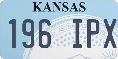 KS license plate 196IPX