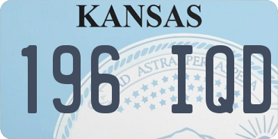 KS license plate 196IQD