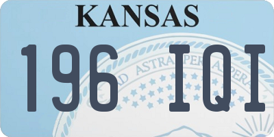 KS license plate 196IQI