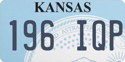 KS license plate 196IQP
