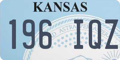 KS license plate 196IQZ