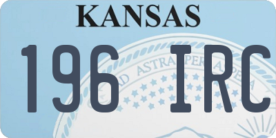 KS license plate 196IRC