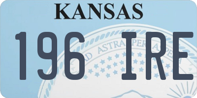 KS license plate 196IRE