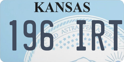 KS license plate 196IRT