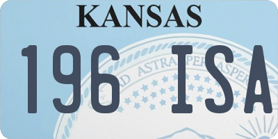KS license plate 196ISA