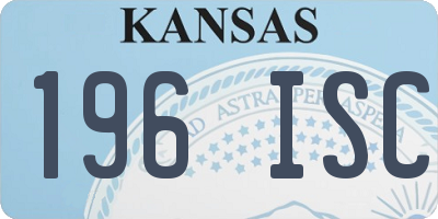 KS license plate 196ISC
