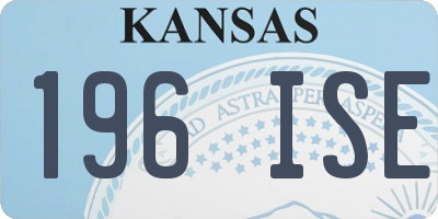 KS license plate 196ISE