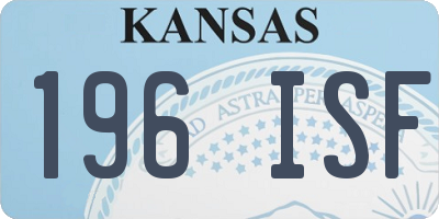 KS license plate 196ISF