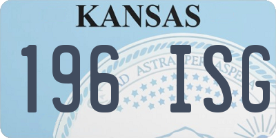 KS license plate 196ISG