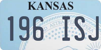 KS license plate 196ISJ