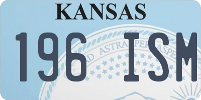 KS license plate 196ISM
