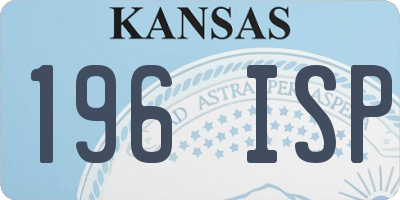 KS license plate 196ISP