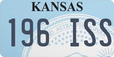KS license plate 196ISS