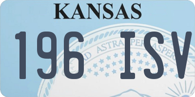 KS license plate 196ISV