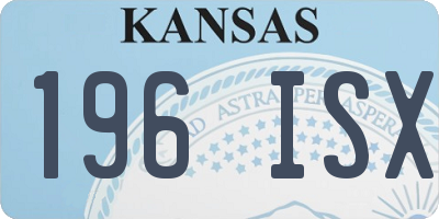 KS license plate 196ISX