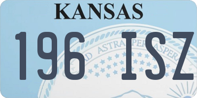 KS license plate 196ISZ