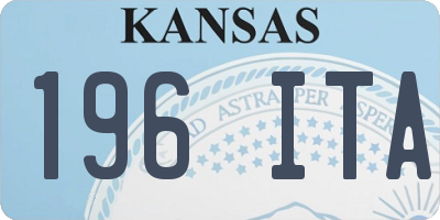 KS license plate 196ITA