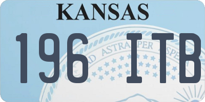 KS license plate 196ITB