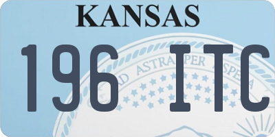 KS license plate 196ITC
