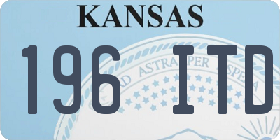 KS license plate 196ITD