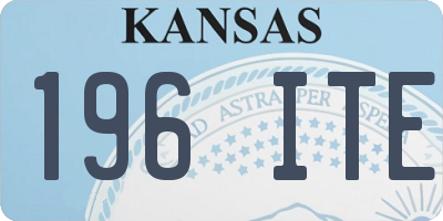 KS license plate 196ITE