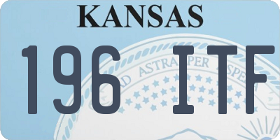 KS license plate 196ITF