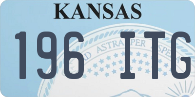 KS license plate 196ITG