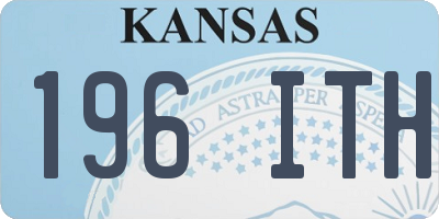 KS license plate 196ITH