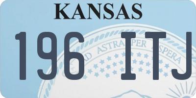 KS license plate 196ITJ