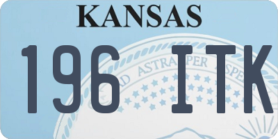 KS license plate 196ITK